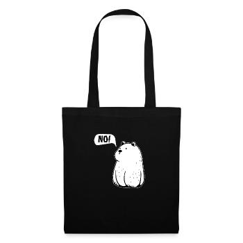 TOUT simplement NON ! Drôle d’ours qui dit NON - Sac en tissu - noir - Devant