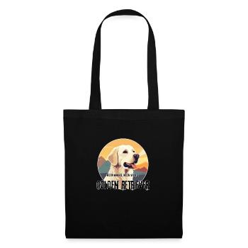 Golden Retriever Tee - Perfektes T-Shirt Geschenk - Stoffbeutel - Schwarz - Vorne