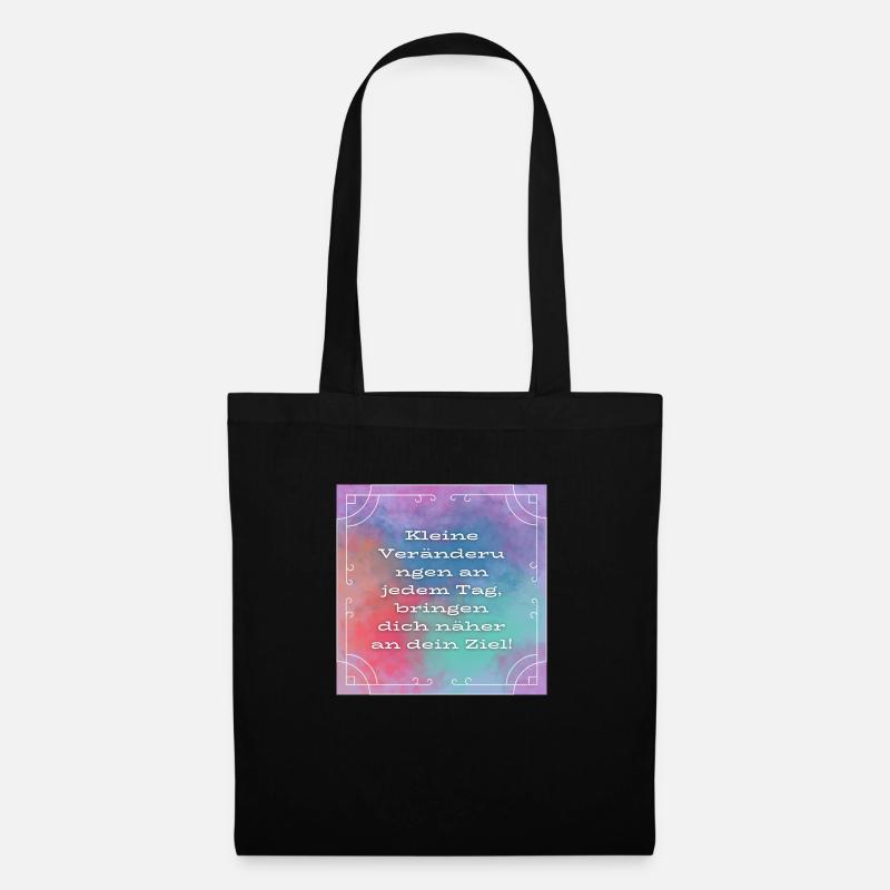 Motivation spruch - Stoffbeutel - Schwarz