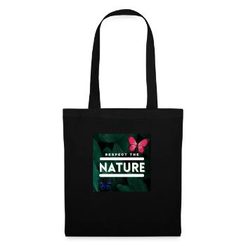 Respect the Nature - Stoffbeutel - Schwarz - Vorne