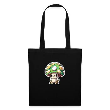 Drôle de champignon de dessin animé - Sac en tissu - noir - Devant