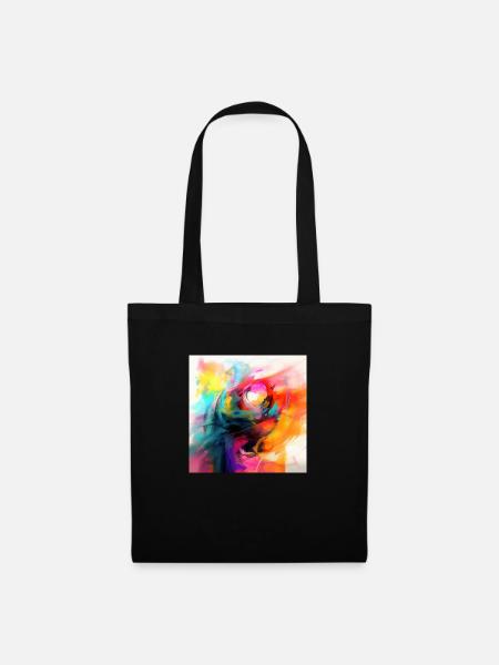 abstrakte Kunst - Stoffbeutel - Schwarz