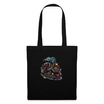 Une locomotive à vapeur, symbole de l’ingénierie humaine - Sac en tissu - noir - Devant