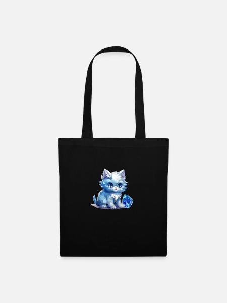 Birthstone Cat December - Tote Bag - black