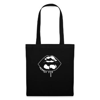 Lips, mouth, kissing lips - Tote Bag - black - Front