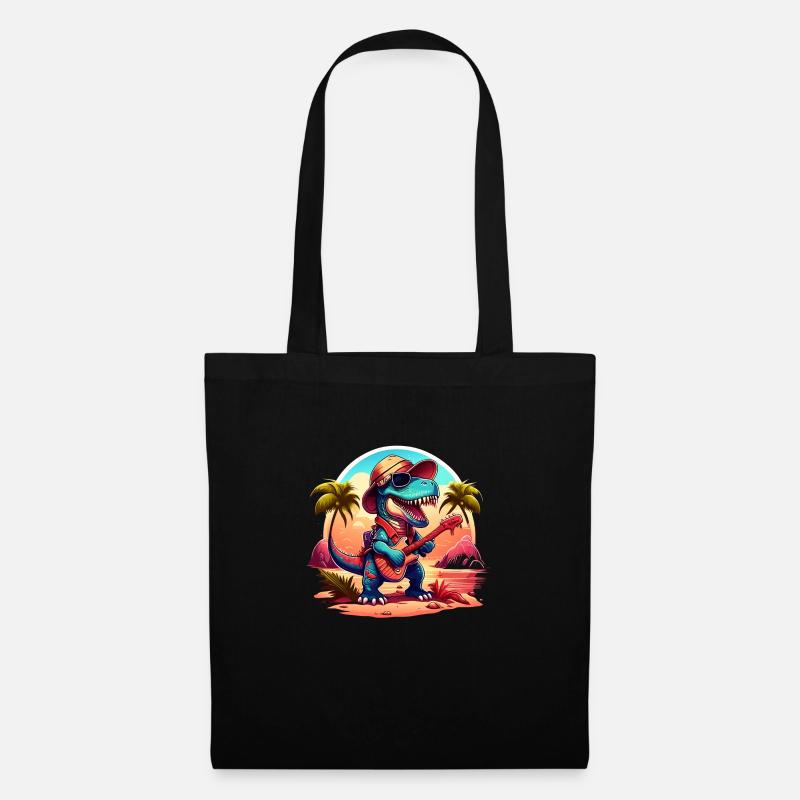 Funky T-Rex - Sac en tissu - noir