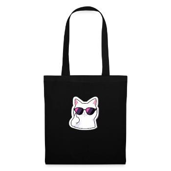 Rockende Katze mit Sonnenbrille 2 - Stoffbeutel - Schwarz - Vorne