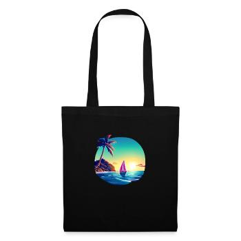voilier voilier voilier voilier voilier voilier - Sac en tissu - noir - Devant