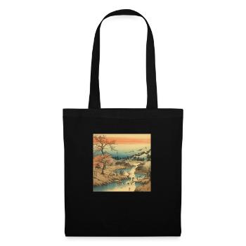 Beauté nostalgique du Japon - Sac en tissu - noir - Devant