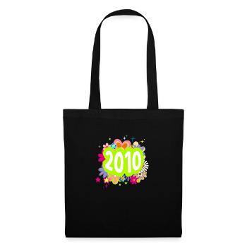 Year 2010 Anniversary Floral Groovy - Tote Bag - black - Front