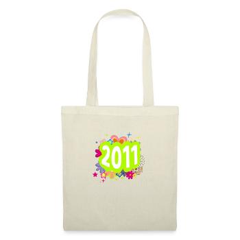 Année 2011 anniversaire Groovy floral - Sac en tissu - nature - Devant