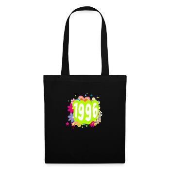 Year 1996 anniversary Groovy floral - Tote Bag - black - Front