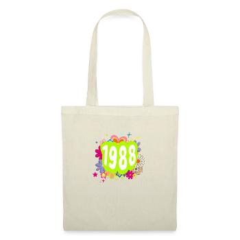 Year 1988 anniversary Groovy floral - Tote Bag - nature - Front
