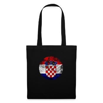 Croatie hrvatska croatie hrv voyage europe zagreb - Sac en tissu - noir - Devant