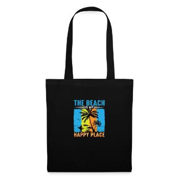 The Beach is my Happy Place - Tote Bag - black - Front