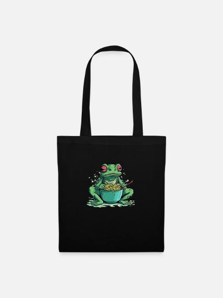 Guigui der Frosch - Stoffbeutel - Schwarz