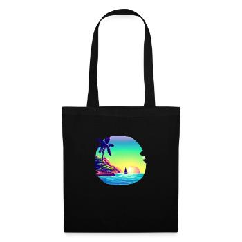 Summer Holiday Sun Palm Beach Palm Island - Tote Bag - black - Front