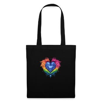 LGBTQIA+ Cœur d’ange - Sac en tissu - noir - Devant