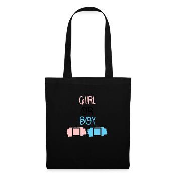 Gender Reveal Party Checkbox - Stoffbeutel - Schwarz - Vorne