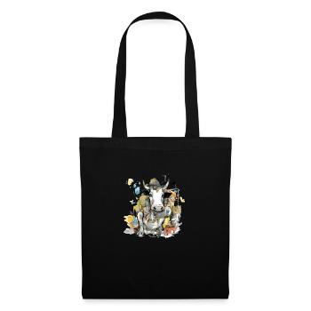 Juik le taureau - Sac en tissu - noir - Devant