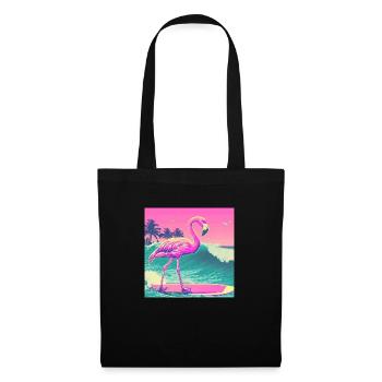 Surfing Flamingo Miami - Tote Bag - black - Front