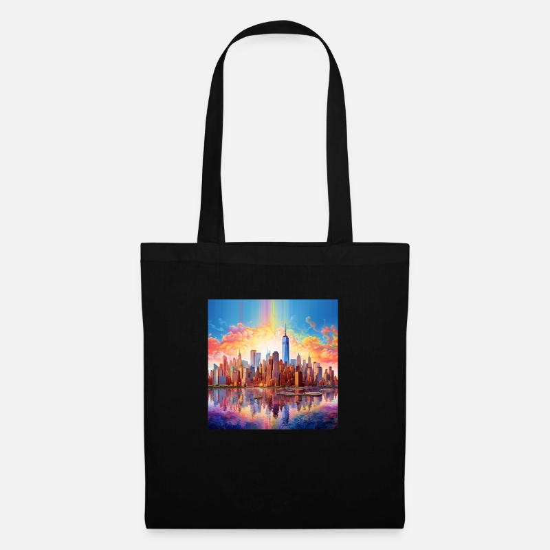 icecrusher New YorkSkyline Cartographic - Stoffbeutel - Schwarz