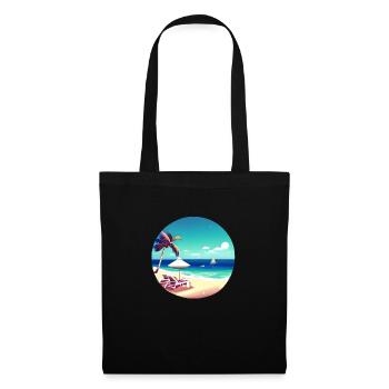 Vacances d’été Palm Beach Palm Islands Island Sun - Sac en tissu - noir - Devant