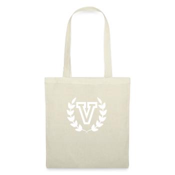 Buchstabe v Sport - Stoffbeutel - Natur - Vorne