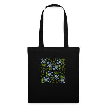 Fleur - Sac en tissu - noir - Devant
