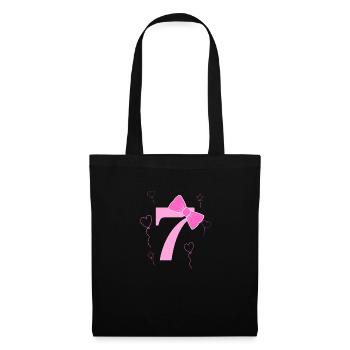 7th birthday girl - Tote Bag - black - Front