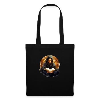 Lire avec une couverture câline - Sac en tissu - noir - Devant