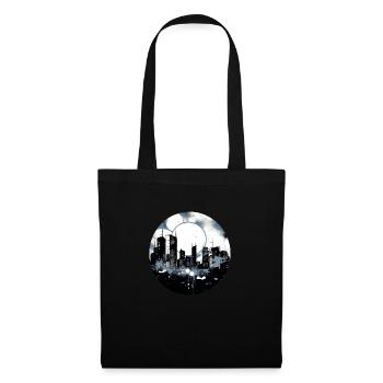 La ville dans la nuit - Sac en tissu - noir - Devant