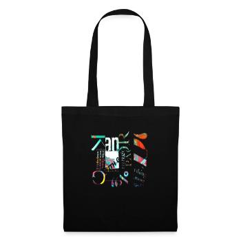 Extraits de journaux Albums Magazines Code alphabet - Sac en tissu - noir - Devant