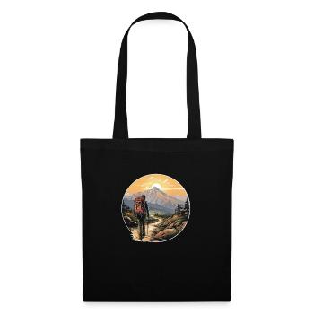 Vintage Hiking Logo - Stoffbeutel - Schwarz - Vorne