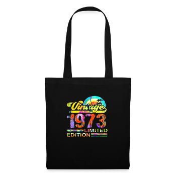 50th Birthday vintage retro Born in 1973 Birthday - Tote Bag - black - Front