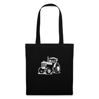 Tracteur - Sac en tissu - noir - Devant