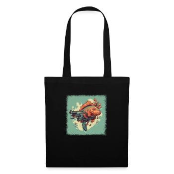 Cadeau Fun Poisson de mer Pêche Anniversaire Idée Cadeau - Sac en tissu - noir - Devant