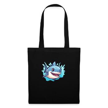 Bébé Requin - Sac en tissu - noir - Devant