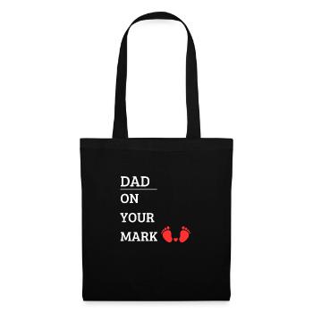 Tshirt Future Papa, cadeau père - Sac en tissu - noir - Devant