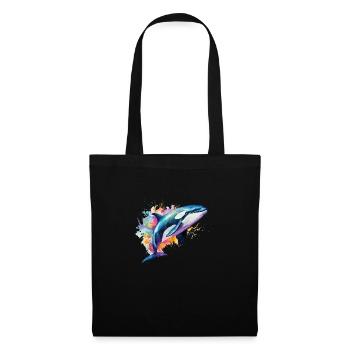 bunter Orca - Stoffbeutel - Schwarz - Vorne