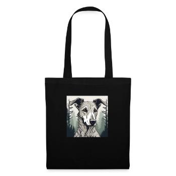 Portrait of a Lurcher - Tote Bag - black - Front