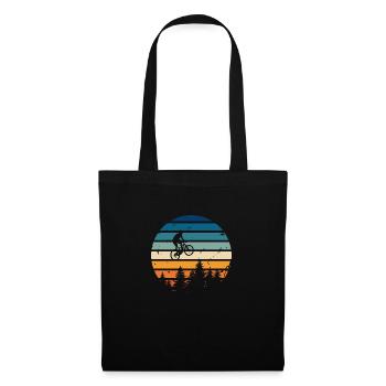 Vélo rétro - Sac en tissu - noir - Devant
