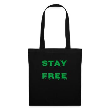 Restez gratuit - Sac en tissu - noir - Devant