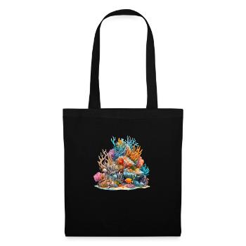 La Grande Barrière de Corail, une merveille de la nature - Sac en tissu - noir - Devant
