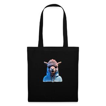 L’alpaga éleveur d’alpaga porte un pull en éventail d’alpaga - Sac en tissu - noir - Devant