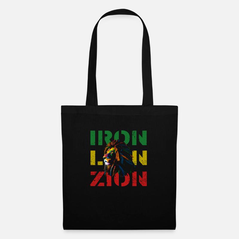 iron lion zion - Stoffbeutel - Schwarz
