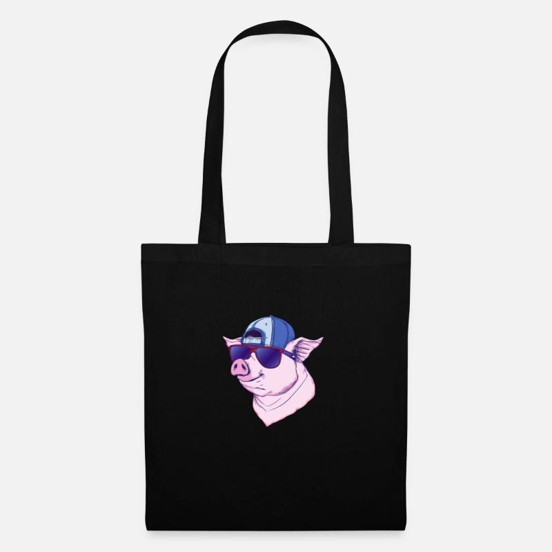 Cochon cool - Sac en tissu - noir