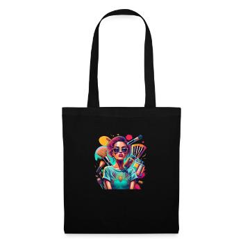 makeup artist - Sac en tissu - noir - Devant