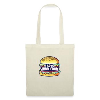 Ich liebe Junk Food - Stoffbeutel - Natur - Vorne