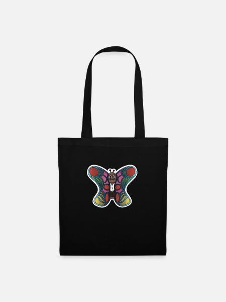 Schmetterling - Stoffbeutel - Schwarz